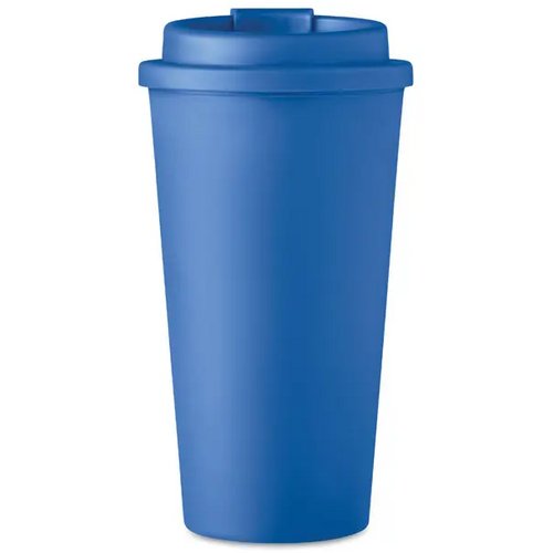 Dubbelwandige reisbeker met drinktuit Blauw