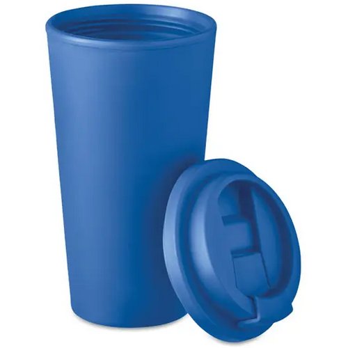 Dubbelwandige reisbeker met drinktuit Blauw