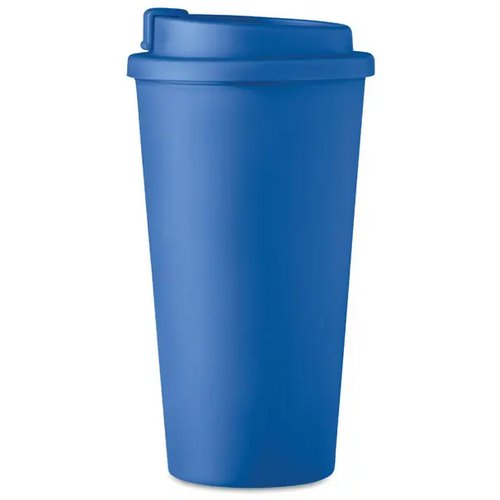 Dubbelwandige reisbeker met drinktuit Blauw