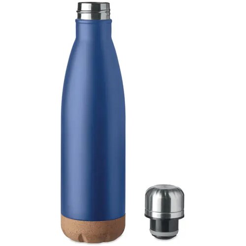 Dubbelwandige fles 500 ml Aspen cork blauw