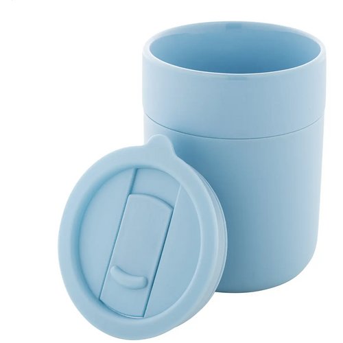 Keramische reisbeker Lichtblauw 300 ml