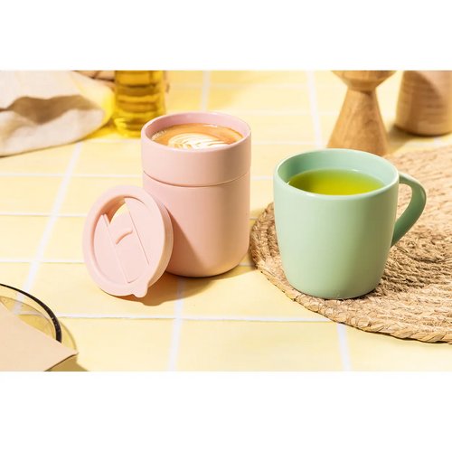 Keramische reisbeker Roze 300 ml