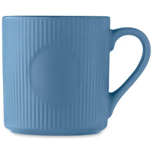 Geribbelde keramische mok 340ml Ribmug blauw