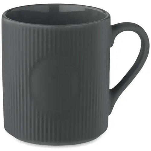 Geribbelde keramische mok 340ml Ribmug steengrijs