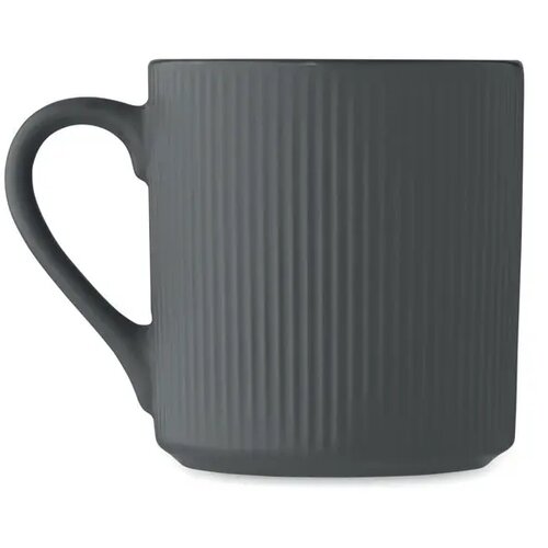 Geribbelde keramische mok 340ml Ribmug steengrijs