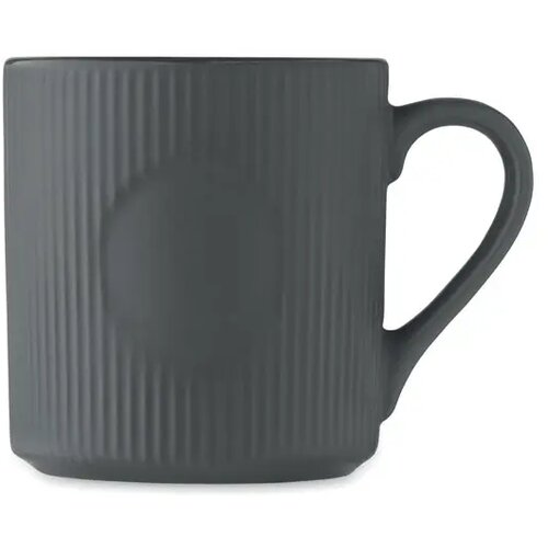 Geribbelde keramische mok 340ml Ribmug steengrijs