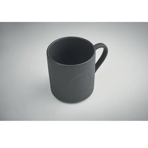 Geribbelde keramische mok 340ml Ribmug steengrijs