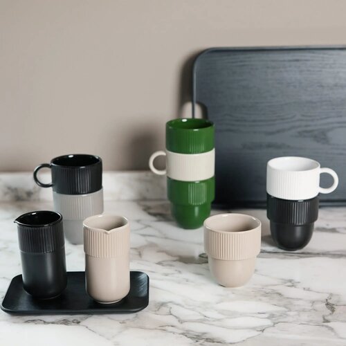 Sagaform Inka mok met oor 270ml zwart